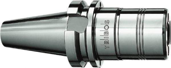 Schunk - CAT40 Taper Shank 1/4" Hole End Mill Holder/Adapter - 10.3mm Nose Diam, 90mm Projection, Through Coolant - Exact Tool & Supply