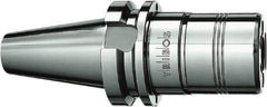 Schunk - CAT40 Taper Shank 1/4" Hole End Mill Holder/Adapter - 10.3mm Nose Diam, 90mm Projection, Through Coolant - Exact Tool & Supply