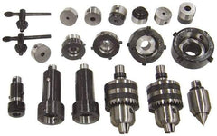 Value Collection - 6 Piece, Lathe Tool Accessory Kit - Includes 2 Drilling Chucks, Die Holder, Live Center, Reaming Chuck, Tapping Collet - Exact Tool & Supply
