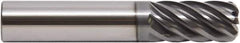 M.A. Ford - 1", 7 Flute, Single End, Solid Carbide, 0.06" Corner Radius End Mill - 4" OAL, 38° Helix, Right Hand Flute, 1" LOC, Right Hand Cut - Exact Tool & Supply