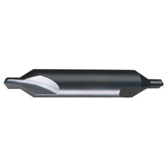 ‎#1 × 1-1/4″ OAL 60 Degree HSS Plain Center Drill Bright - Exact Tool & Supply