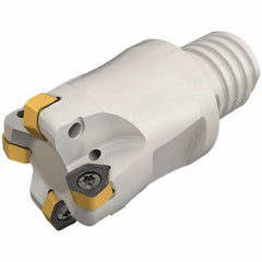 Iscar - 5/8" Cut Diam, 0.03" Max Depth, T10 Modular Connection Indexable High-Feed End Mill - Screw Holding Method, H600 WXCU 04 Insert, FF EWX-MM-04 Toolholder, Through Coolant - Exact Tool & Supply