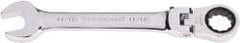 Paramount - 11/16" 12 Point Flexhead Combination Wrench - 15° Head Angle, 7-1/2" OAL, Chrome Vanadium Steel, Polished Finish - Exact Tool & Supply