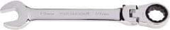 Paramount - 19mm 12 Point Flexhead Combination Wrench - 15° Head Angle, 8-15/32" OAL, Chrome Vanadium Steel, Polished Finish - Exact Tool & Supply