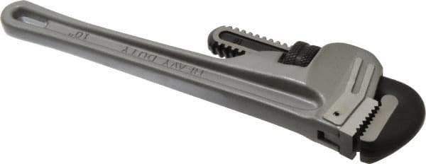 Paramount - 10" Aluminum Straight Pipe Wrench - 1-1/2" Pipe Capacity - Exact Tool & Supply