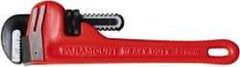 Paramount - 8" Cast Iron Straight Pipe Wrench - 1" Pipe Capacity - Exact Tool & Supply