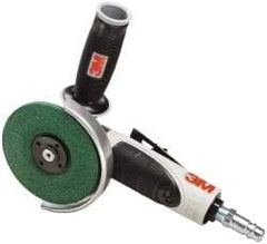 3M - 4" Wheel Diam, 12,000 RPM, Pneumatic Angle & Disc Grinder - 3/8-24 Spindle, 35 CFM - Exact Tool & Supply