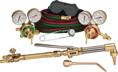 Value Collection - 3/4 Inch Cutting Capacity, 1/2 Inch Welding Capacity, Oxygen and Acetylene Torch Kit - Welding Outfit - Exact Tool & Supply