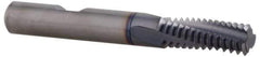 Emuge - 1/2-13 UNC, 0.371" Cutting Diam, 3 Flute, Solid Carbide Helical Flute Thread Mill - Internal Thread, 1.036" LOC, 3" OAL, 3/8" Shank Diam - Exact Tool & Supply