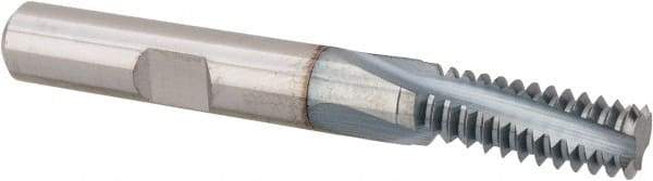 Emuge - 3/8-16 UNC, 0.301" Cutting Diam, 3 Flute, Solid Carbide Helical Flute Thread Mill - Internal Thread, 0.78" LOC, 2-1/2" OAL, 5/16" Shank Diam - Exact Tool & Supply