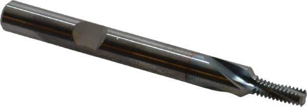 Emuge - #10-32 UNF, 0.15" Cutting Diam, 3 Flute, Solid Carbide Helical Flute Thread Mill - Internal Thread, 0.39" LOC, 2-1/2" OAL, 1/4" Shank Diam - Exact Tool & Supply