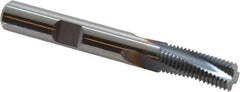 Emuge - 3/8-24 UNF, 0.309" Cutting Diam, 3 Flute, Solid Carbide Helical Flute Thread Mill - Internal Thread, 0.769" LOC, 2-1/2" OAL, 5/16" Shank Diam - Exact Tool & Supply
