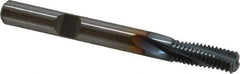 Emuge - 5/16-24 UNF, 0.246" Cutting Diam, 3 Flute, Solid Carbide Helical Flute Thread Mill - Internal Thread, 0.644" LOC, 2-1/2" OAL, 1/4" Shank Diam - Exact Tool & Supply