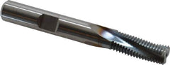 Emuge - 3/8-24 UNF, 0.309" Cutting Diam, 3 Flute, Solid Carbide Helical Flute Thread Mill - Internal Thread, 0.769" LOC, 2-1/2" OAL, 5/16" Shank Diam - Exact Tool & Supply