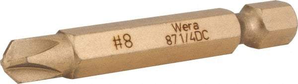 Wera - #8 Torq-Set Bit - 1/4" Hex Drive, 2" OAL - Exact Tool & Supply