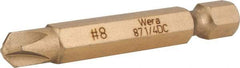 Wera - #8 Torq-Set Bit - 1/4" Hex Drive, 2" OAL - Exact Tool & Supply
