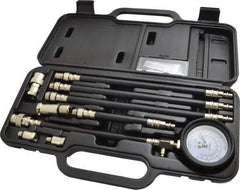 Lincoln - 11 Piece Dial Engine Compression Test Kit - 300 Max Pressure, PSI Scale - Exact Tool & Supply