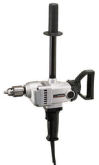 Makita - 1/2" Keyed Chuck, 500 RPM, Spade Handle Electric Drill - 9 Amps, 115 Volts, Reversible, Includes Chuck Key, Drill Chuck, Top Handle - Exact Tool & Supply