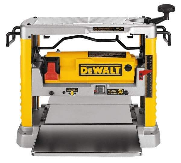 DeWALT - 15 Amp, 10,000 RPM, Bench Planer - 1/8 Inch Depth of Cut, 12-1/2 Inch Wide, 6 Inch Depth Capacity - Exact Tool & Supply
