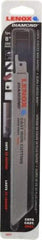 Lenox - 8" Long x 3/4" Thick, Bi-Metal Reciprocating Saw Blade - Straight Profile, Continuous Edge - Exact Tool & Supply