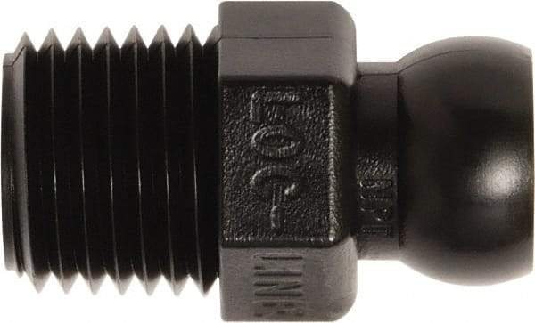 Loc-Line - 50 Piece, 1/4" Hose ID, Male to Female Coolant Hose Connector - 1/4" NPT, For Loc-Line Modular Hose Systems - Exact Tool & Supply