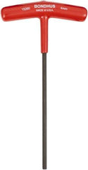 Bondhus - 4mm Hex, T-Handle Cushion Grip, Hex Key - 152mm OAL, Metric System of Measurement - Exact Tool & Supply