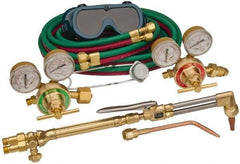Value Collection - 1/2 Inch Cutting Capacity, 1/4 Inch Welding Capacity, Oxygen and Acetylene Torch Kit - Welding Outfit - Exact Tool & Supply