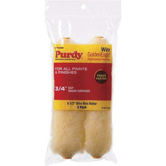 Purdy - 3/4" Nap, 6-1/2" Wide Paint Roller Cover - Semi-Smooth Texture, High Density Polyester - Exact Tool & Supply