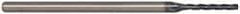 Accupro - 0.07", 1/2" LOC, 1/8" Shank Diam, 2-1/2" OAL, 3 Flute, Solid Carbide Square End Mill - Single End, AlTiN Finish, Spiral Flute, 30° Helix, Centercutting, Series Miniature - Exact Tool & Supply