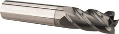 Accupro - 7/64", 3/8" LOC, 1/8" Shank Diam, 1-1/2" OAL, 4 Flute, Solid Carbide Square End Mill - Single End, nACRo Finish, Spiral Flute, 40° Helix, Centercutting, Right Hand Cut, Right Hand Flute - Exact Tool & Supply