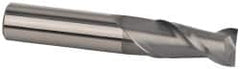 Accupro - 1", 2-1/4" LOC, 1" Shank Diam, 5" OAL, 2 Flute, Solid Carbide Square End Mill - Exact Tool & Supply