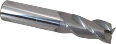 Accupro - 3/4", 1-1/2" LOC, 3/4" Shank Diam, 4" OAL, 3 Flute, Solid Carbide Square End Mill - Single End, nACRo Finish, Spiral Flute, 40° Helix, Centercutting, Right Hand Cut, Right Hand Flute - Exact Tool & Supply