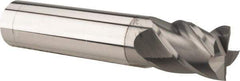 Accupro - 5/64", 1/4" LOC, 1/8" Shank Diam, 1-1/2" OAL, 4 Flute, Solid Carbide Square End Mill - Single End, nACRo Finish, Spiral Flute, 30° Helix, Centercutting, Right Hand Cut, Right Hand Flute - Exact Tool & Supply