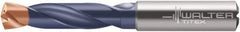 Walter-Titex - 10.8mm 140° Spiral Flute Solid Carbide Screw Machine Drill Bit - Double Coating Finish, Right Hand Cut, 55mm Flute Length, 102mm OAL, X-treme Plus Point, Straight Shank, Through Coolant - Exact Tool & Supply