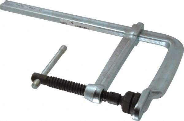 Bessey - 8" Deep Throat, 12" Max Capacity, Standard Sliding Arm Clamp - 1,770 Lb Clamping Pressure, 0.775" Spindle Diam - Exact Tool & Supply