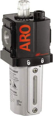 ARO/Ingersoll-Rand - 3/8" NPT, 250 Max psi Compact Modular Lubricator - Metal Bowl with Sight Glass, Aluminum Body, 105 CFM, 175°F Max Temp, 2.2" Long x 2.24" Wide x 5.99" High - Exact Tool & Supply