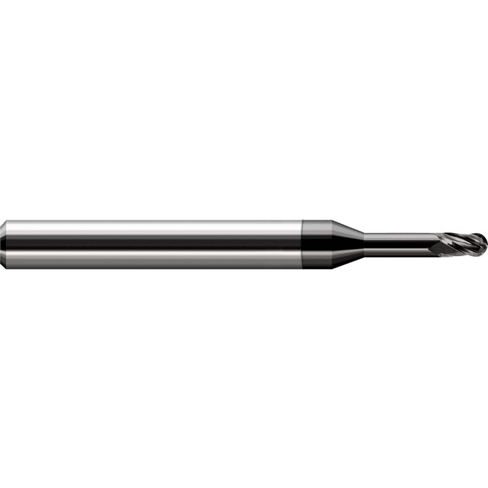 Harvey Tool - 0.05" Diam, 1.9mm LOC, 3 Flute Solid Carbide Ball End Mill - Exact Tool & Supply