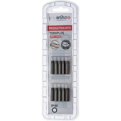 Wiha - 1/4" Drive IP40 Torx Plus Screwdriver Bit - 1" OAL, Insert Bit - Exact Tool & Supply