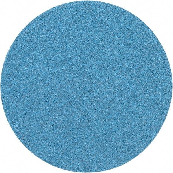 Porter-Cable - 5" Diam, 60 Grit Zirconia Alumina Adhesive PSA Disc - Medium Grade, Tan, C Weighted Backing, Flexible, 13,000 Max RPM - Exact Tool & Supply