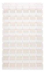 Quantum Storage - 60 Bin Louvered Panel with Ultra Bins - 36 Inch Overall Width x 11 Inch Overall Depth x 61 Inch Overall Height, Clear Tri-Clear Polypropylene Bins - Exact Tool & Supply