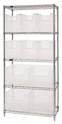 Quantum Storage - 10 Bin Giant Stack Container with Wire Shelving - Exact Tool & Supply
