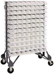 Quantum Storage - 192 Bin Rail System with Ultra Bins - 36 Inch Overall Width x 20 Inch Overall Depth x 53 Inch Overall Height, Clear Tri-Clear Polypropylene Bins - Exact Tool & Supply
