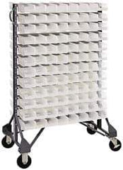Quantum Storage - 192 Bin Rail System with Ultra Bins - 36 Inch Overall Width x 20 Inch Overall Depth x 53 Inch Overall Height, Clear Tri-Clear Polypropylene Bins - Exact Tool & Supply