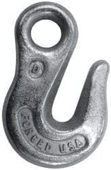 CM - 13,000 Lb Capacity, Chain Grade 43, Steel Eye Hook - 0.83" Hook Throat, 4-1/4" Reach, 1.16" Eye ID, 5/8" Chain Diam, 6.95" OAL, Heat Treated - Exact Tool & Supply