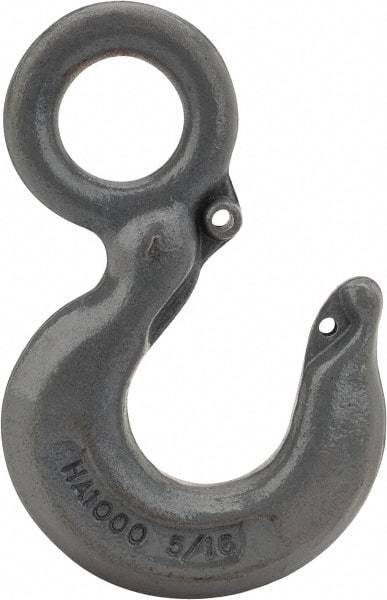 CM - Chain Grade 100, 5,700 Lbs. Load Limit Eye Rigging Hook - 1.06 Inch Hook Throat, 4.09 Inch Reach, 1.13 Inch Eye Inside Diameter, 5/16 Inch Chain Diameter, 5.63 Inch Overall Length, 1/2 Inch Eye Thickness - Exact Tool & Supply