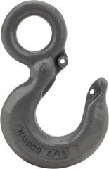 CM - Chain Grade 100, 5,700 Lbs. Load Limit Eye Rigging Hook - 1.06 Inch Hook Throat, 4.09 Inch Reach, 1.13 Inch Eye Inside Diameter, 5/16 Inch Chain Diameter, 5.63 Inch Overall Length, 1/2 Inch Eye Thickness - Exact Tool & Supply
