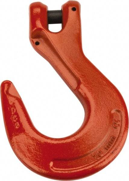 CM - 3/8 Inch Chain Diameter, Grade 100 Clevis Hook - 8,800 Lbs. Load Capacity, 0.47 Inch Inside Diameter, 0.51 Inch Pin Diameter, 1.06 Inch Hook Throat, 6.53 Inch Overall Length, 4.38 Inch Hook Width - Exact Tool & Supply