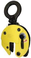 CM - 6,600 Lbs. Load Capacity Plate Clamp - 1-1/4 Inch Max Grip, 1-1/4 Inch Bale Opening, 3.78 Inch Throat Depth, 5.2 Inch Thick and 3.15 Inch Eye Length x 3.15 Inch Eye Width - Exact Tool & Supply
