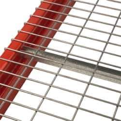 Nashville Wire - 46" Wide, 2" High, Open Shelving Standard Channel - Steel, Galvanized Finish, 42" Deep, Use with Pallet Racks - Exact Tool & Supply
