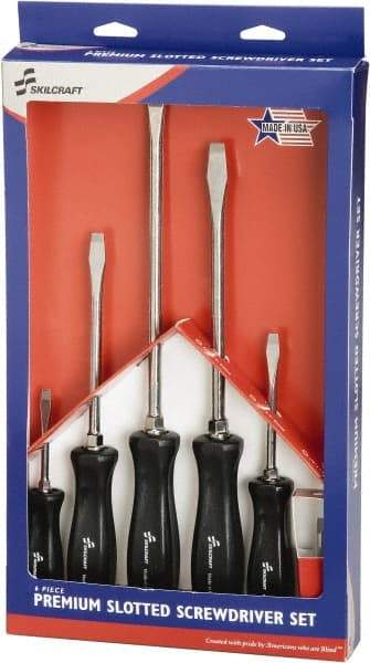 Ability One - 6 Piece Slotted Screwdriver Set - Bit Sizes: Philips #1 to #3 - Exact Tool & Supply